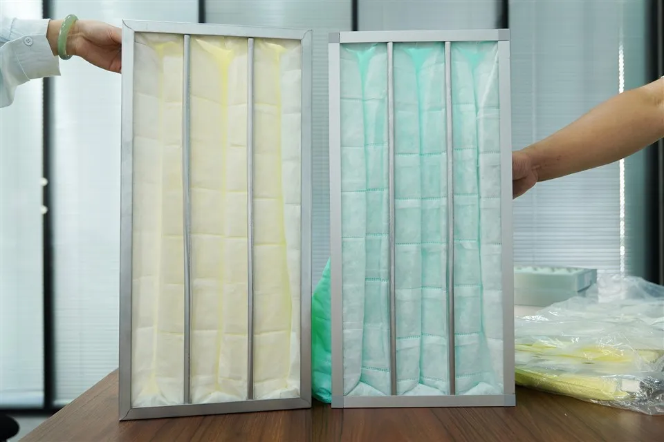 Систем вентилације Алуминијумски оквир Ф7 Ф8 Ф9 џепни ваздушни филтер